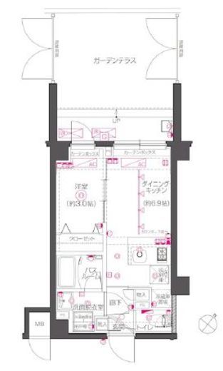 ZOOM下丸子　105号室　間取り