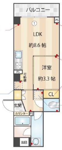 ZOOM下丸子　209号室　間取り