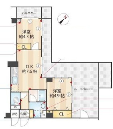 ZOOM下丸子　306号室　間取り