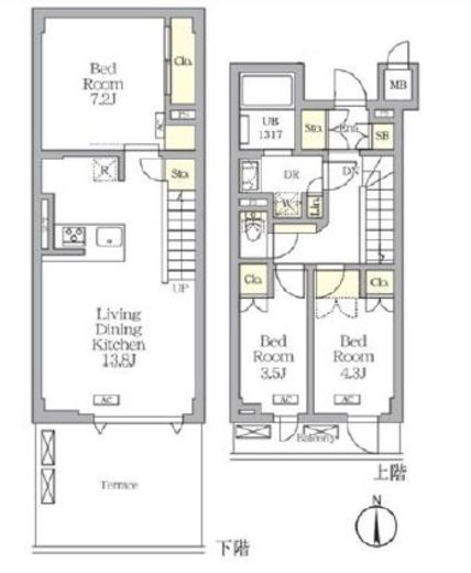 アジールコート都立大学　204号室　間取り