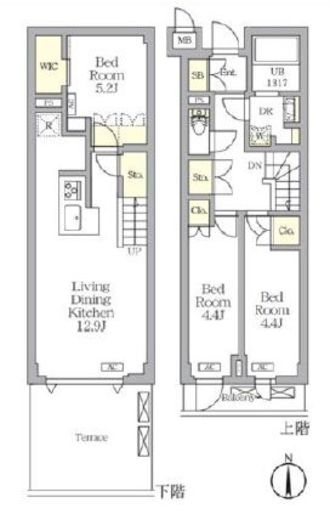 アジールコート都立大学　209号室　間取り