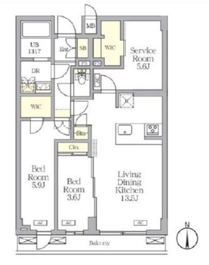 アジールコート都立大学　307号室　間取り