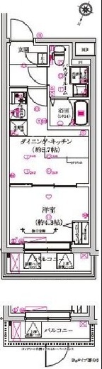 レガリス武蔵小山　105号室　間取り