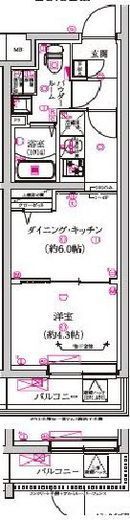 レガリス武蔵小山　401号室　間取り