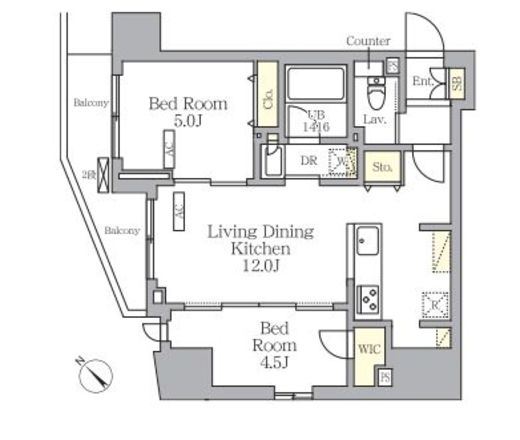 プライムガーデン大森　1006号室　間取り
