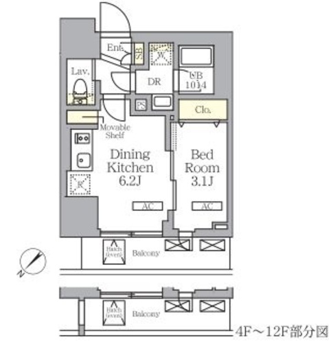 プライムガーデン大森　704号室　間取り