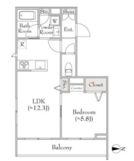 ベレオ三軒茶屋　101号室　間取り