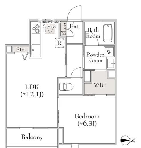 ベレオ三軒茶屋　106号室　間取り