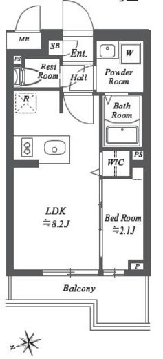 ブランシエスタ用賀　101号室　間取り