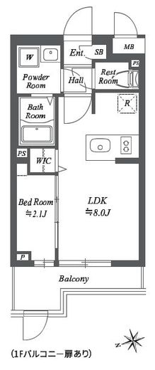 ブランシエスタ用賀　106号室　間取り