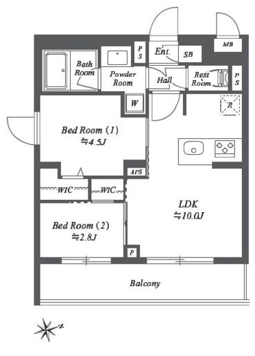 ブランシエスタ用賀　109号室　間取り