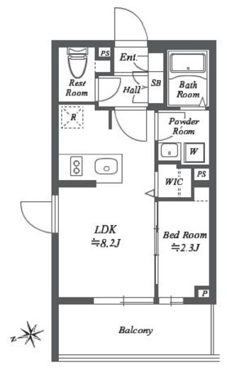 ブランシエスタ用賀　201号室　間取り