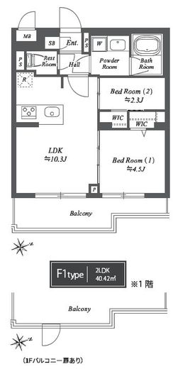 ブランシエスタ用賀　212号室　間取り