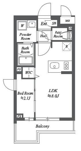 ブランシエスタ用賀　401号室　間取り
