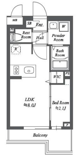 ブランシエスタ用賀　404号室　間取り