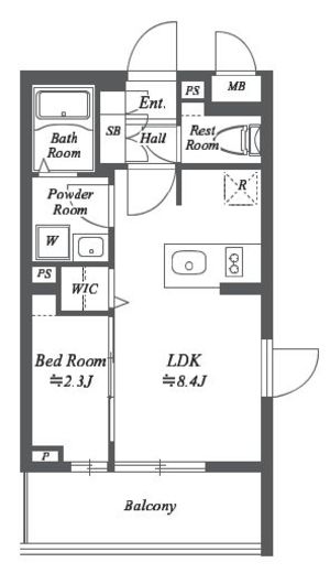 ブランシエスタ用賀　409号室　間取り