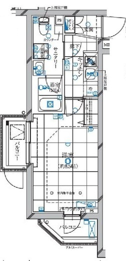 レガリス蒲田　101号室　間取り