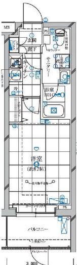 レガリス蒲田　103号室　間取り
