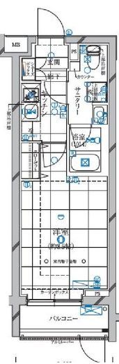 レガリス蒲田　104号室　間取り