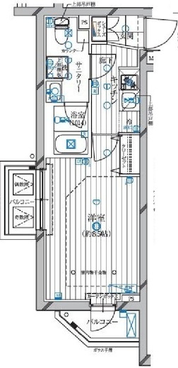 レガリス蒲田　201号室　間取り