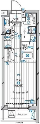 レガリス蒲田　205号室　間取り