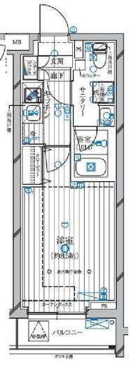 レガリス蒲田　308号室　間取り