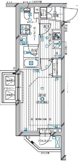 レガリス蒲田　701号室　間取り