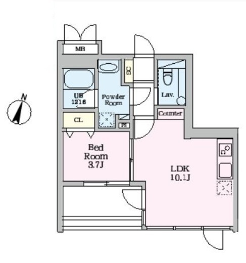 SELENE御殿山　302号室　間取り