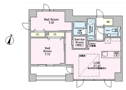 SELENE御殿山　303号室　間取り