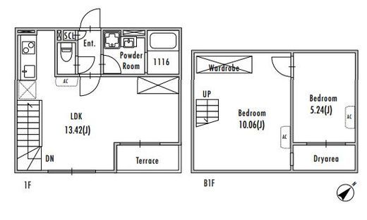 GRAN PASEO 池尻大橋 (グランパセオ池尻大橋)　102号室　間取り