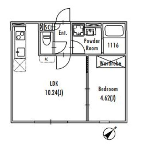 GRAN PASEO 池尻大橋 (グランパセオ池尻大橋)　302号室　間取り