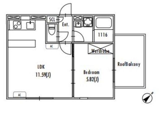 GRAN PASEO 池尻大橋 (グランパセオ池尻大橋)　402号室　間取り