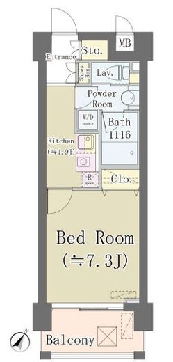 プラザ西品川　103号室　間取り