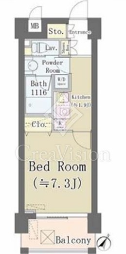 プラザ西品川　104号室　間取り