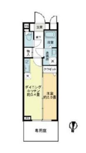 クラリティア池上　102号室　間取り