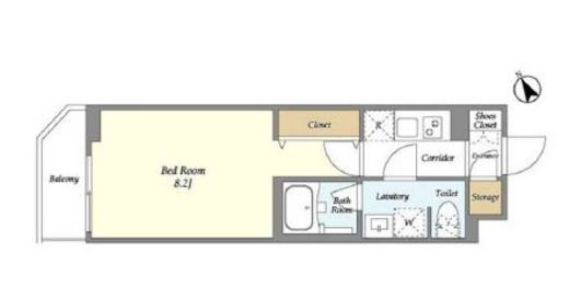 EsTRUTH MAGOME (エストゥルース馬込)　101号室　間取り