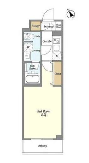 EsTRUTH MAGOME (エストゥルース馬込)　106号室　間取り