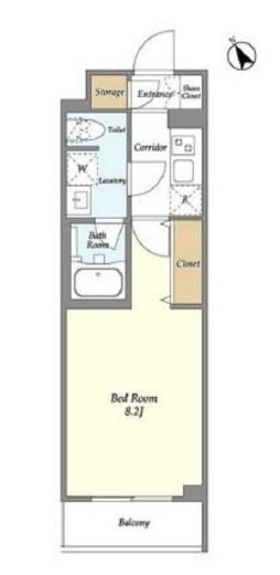 EsTRUTH MAGOME (エストゥルース馬込)　108号室　間取り