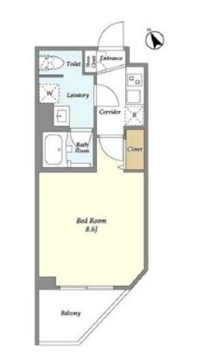 EsTRUTH MAGOME (エストゥルース馬込)　109号室　間取り
