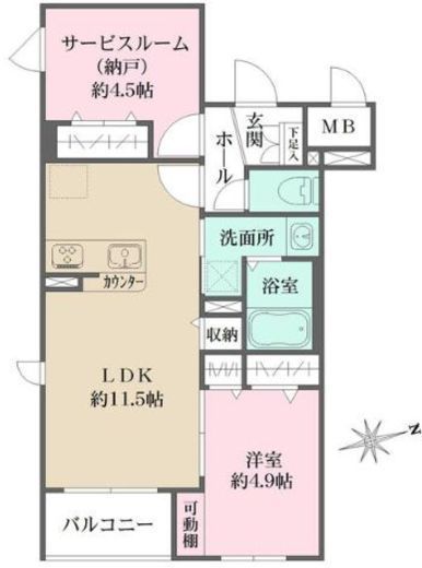 La Perla 桜新町　303号室　間取り