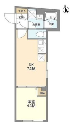 ウェルスクエア学芸大学Ⅱ　101号室　間取り