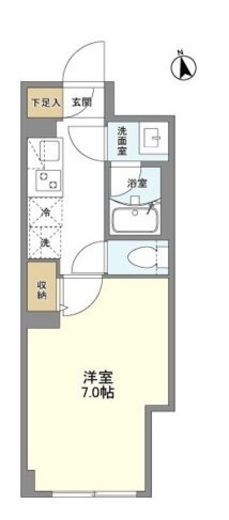 ウェルスクエア学芸大学Ⅱ　102号室　間取り