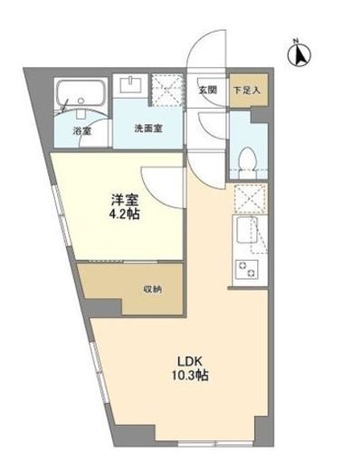 ウェルスクエア学芸大学Ⅱ　303号室　間取り