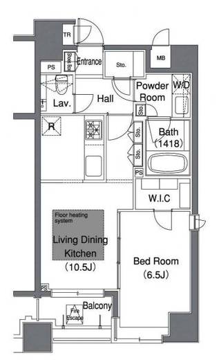 MFPRコート赤坂見附　305号室　間取り