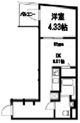 U Residence武蔵小山　407号室　間取り