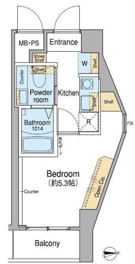 Fuu Oimachi by LATIERRA　　201号室　間取り