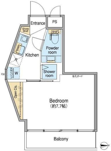 Fuu Oimachi by LATIERRA　　206号室　間取り