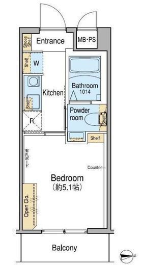 Fuu Oimachi by LATIERRA　　404号室　間取り