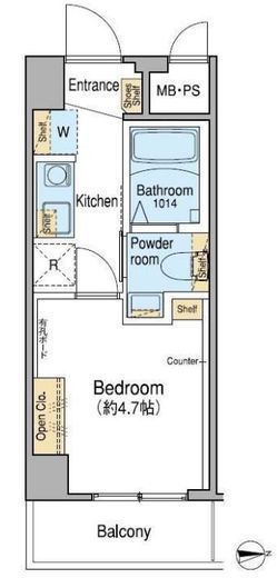 Fuu Oimachi by LATIERRA　　405号室　間取り