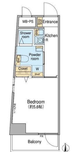 Fuu Oimachi by LATIERRA　　607号室　間取り